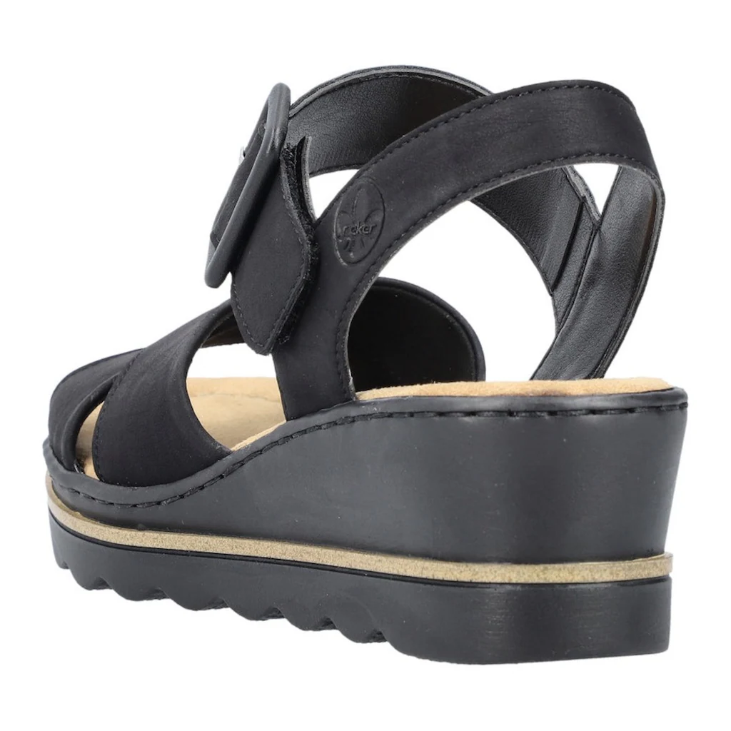 Rieker Keilsandalette Sommerschuh Sandale Keilabsatz mit gekreuzten Bandagen bestellen JETZT KAUFEN