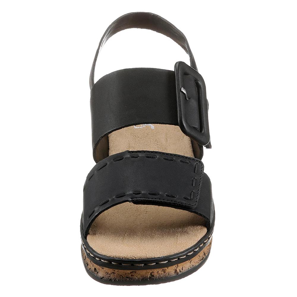Rieker Keilsandalette Sommerschuh Sandale Keilabsatz mit modischer Schmuckspange online bestellen Kostenloser Versand international