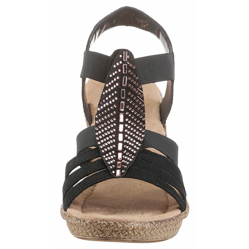 Rieker Sandalette mit Glitzersteinchen verziert online kaufen Auslauf