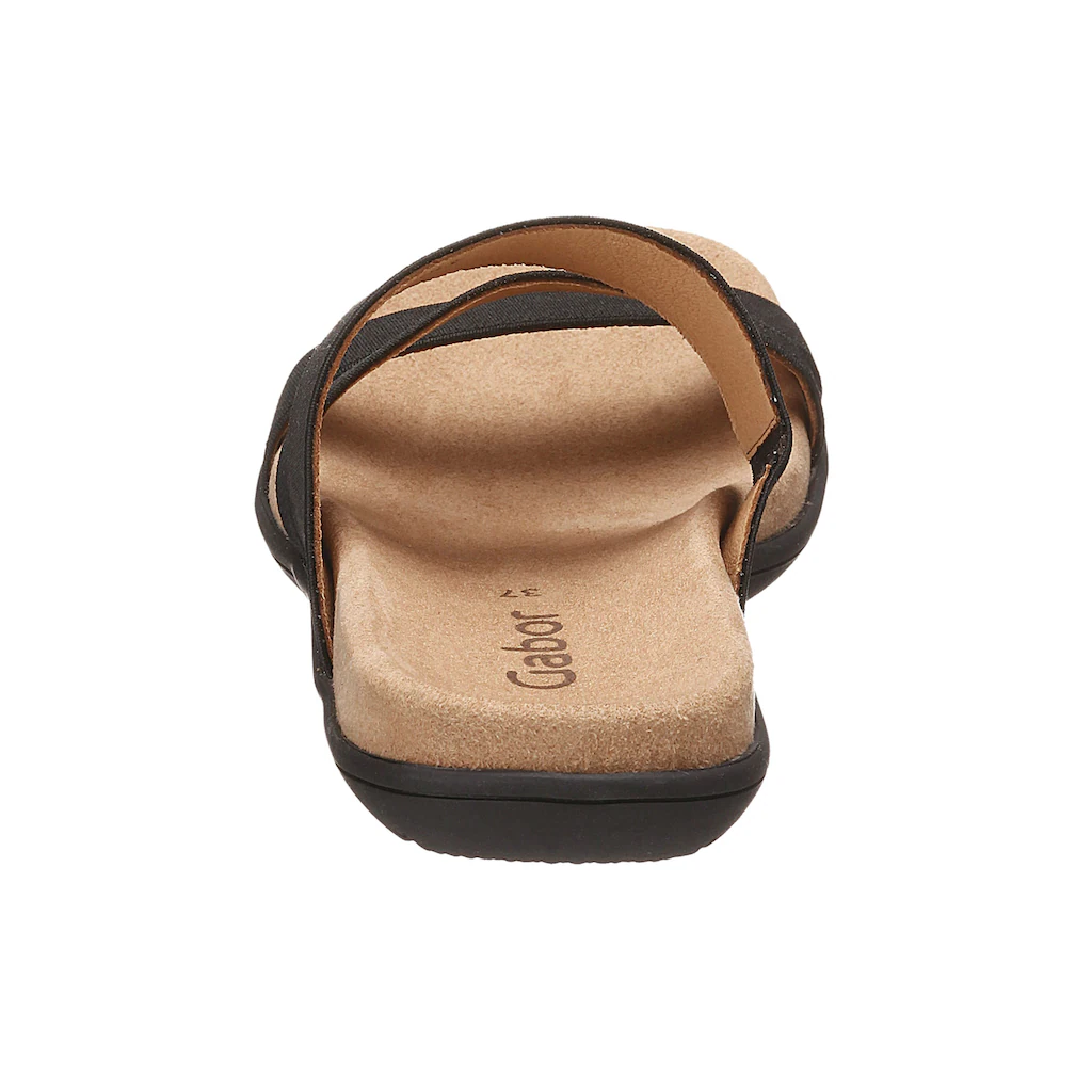Gabor Pantolette Keilabsatz Sommerschuh Schlappen mit atmungsaktivem Lederfutter bestellen Wochenangebot