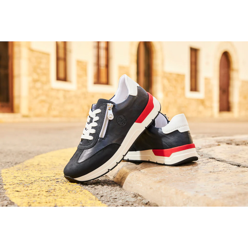 Rieker Keilsneaker Halbschuh Freizeitschuh Schnürschuh mit seiltichem Reißverschluss online bestellen Hotsell