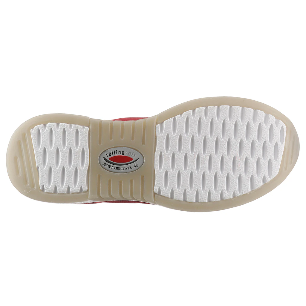 Gabor Rollingsoft Keilsneaker Freizeitschuh Halbschuh Schnürschuh im sommerlichem Materialmix online kaufen im Angebot
