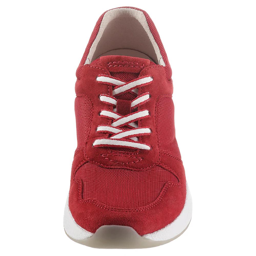 Gabor Rollingsoft Keilsneaker Freizeitschuh Halbschuh Schnürschuh im sommerlichem Materialmix online kaufen im Angebot