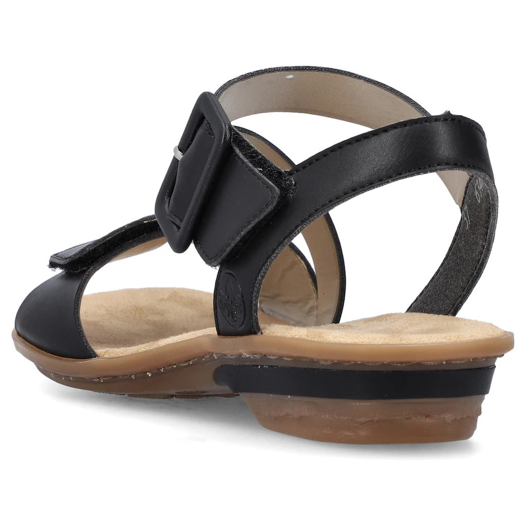 Rieker Sandalette Sommerschuh Sandale Keilabsatz mit Klett kaufen Fabrikpreis