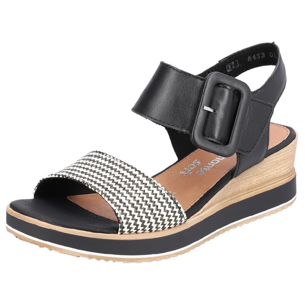 Remonte Sandalette »ELLE-Collection« Sommerschuh Sandale Bequemschuh mit Klett unter der Zierschnalle online kaufen Black Friday