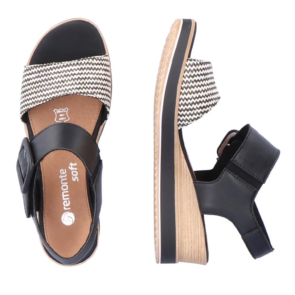 Remonte Sandalette »ELLE-Collection« Sommerschuh Sandale Bequemschuh mit Klett unter der Zierschnalle online kaufen Black Friday