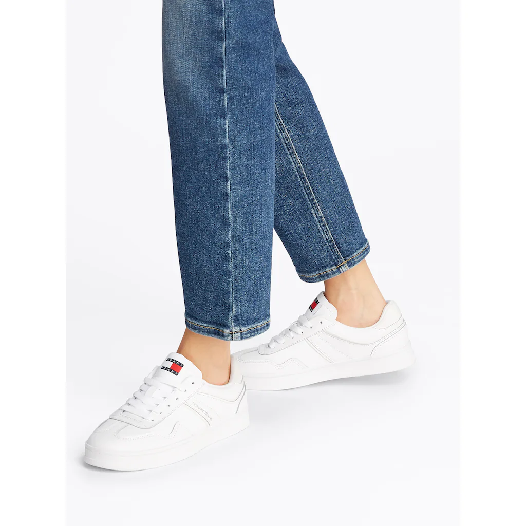 Tommy Jeans Plateausneaker »THE GREENWICH LEATHER« Freizeitschuh Halbschuh Schnürschuh im Basket-Look online kaufen Zeitlich begrenztes Angebot