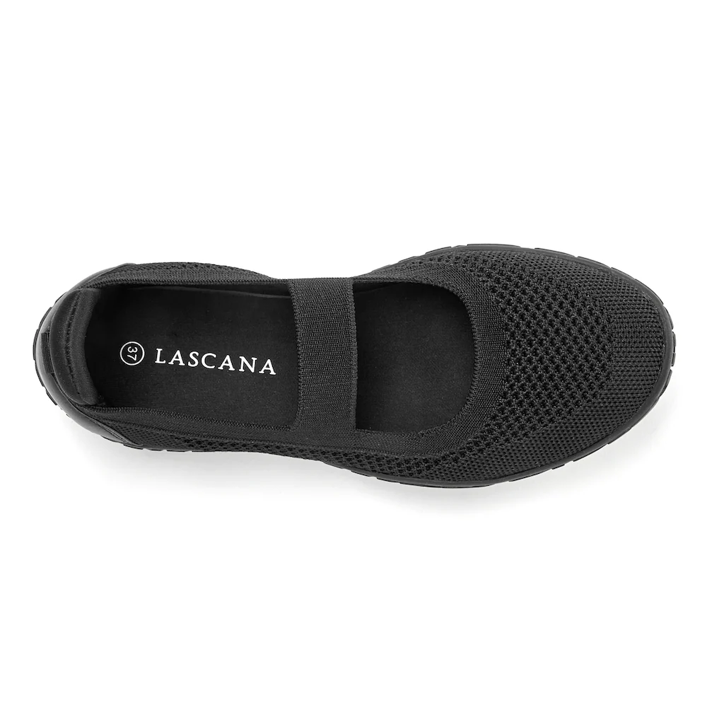 LASCANA Sneaker Ballerinas »Riemchenballerina Slip-On-Sneaker« Freizeitschuh Slipper Halbschuh superleicht flexible Sohle VEGAN bestellen Kostenloser Versand international