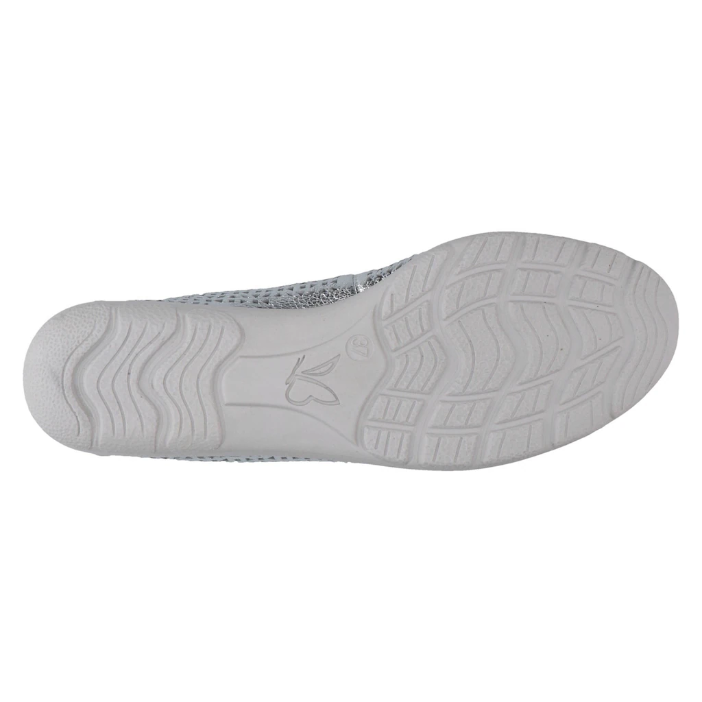 Caprice Ballerina Slipper Bequemschuh Schlupfschuh mit Perforation ▷ für Fabrikladen
