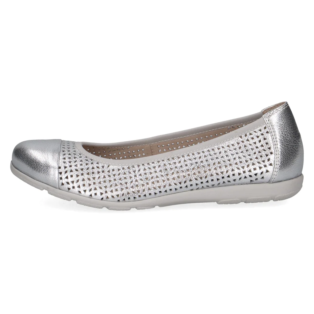 Caprice Ballerina Slipper Bequemschuh Schlupfschuh mit Perforation ▷ für Fabrikladen