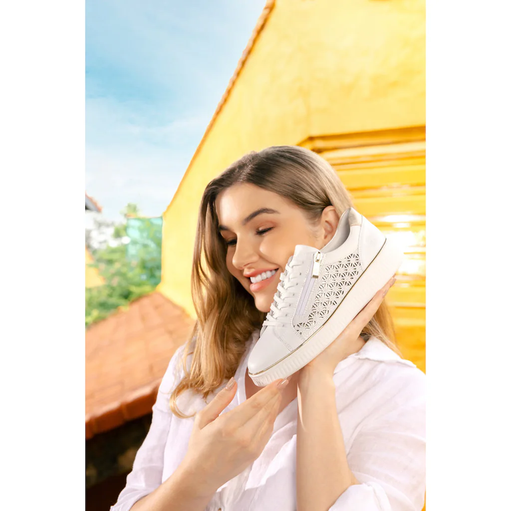 Remonte Plateausneaker Freizeitschuh Schnürer Halbschuh mit Perforation online kaufen Verkauf