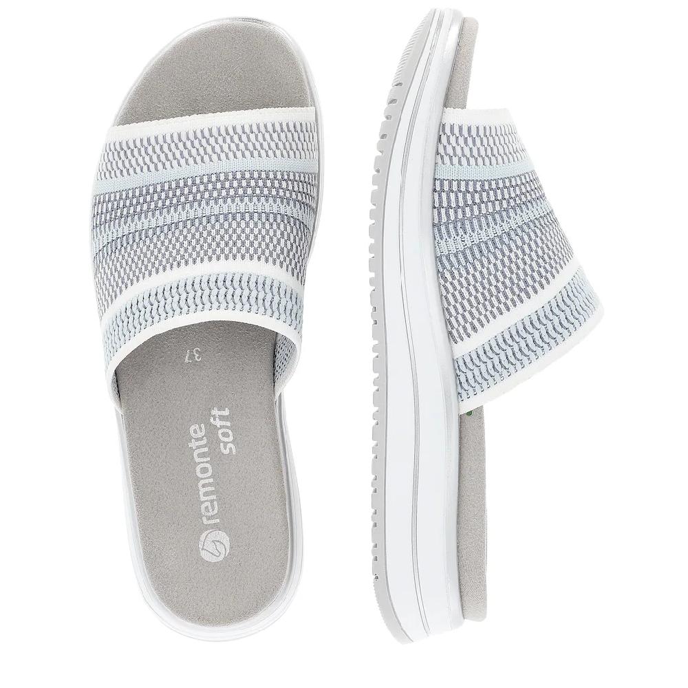Remonte Pantolette Keilabsatz Sommerschuh Schlappen mit praktischem Gummizug ▷ für Sonderangebot