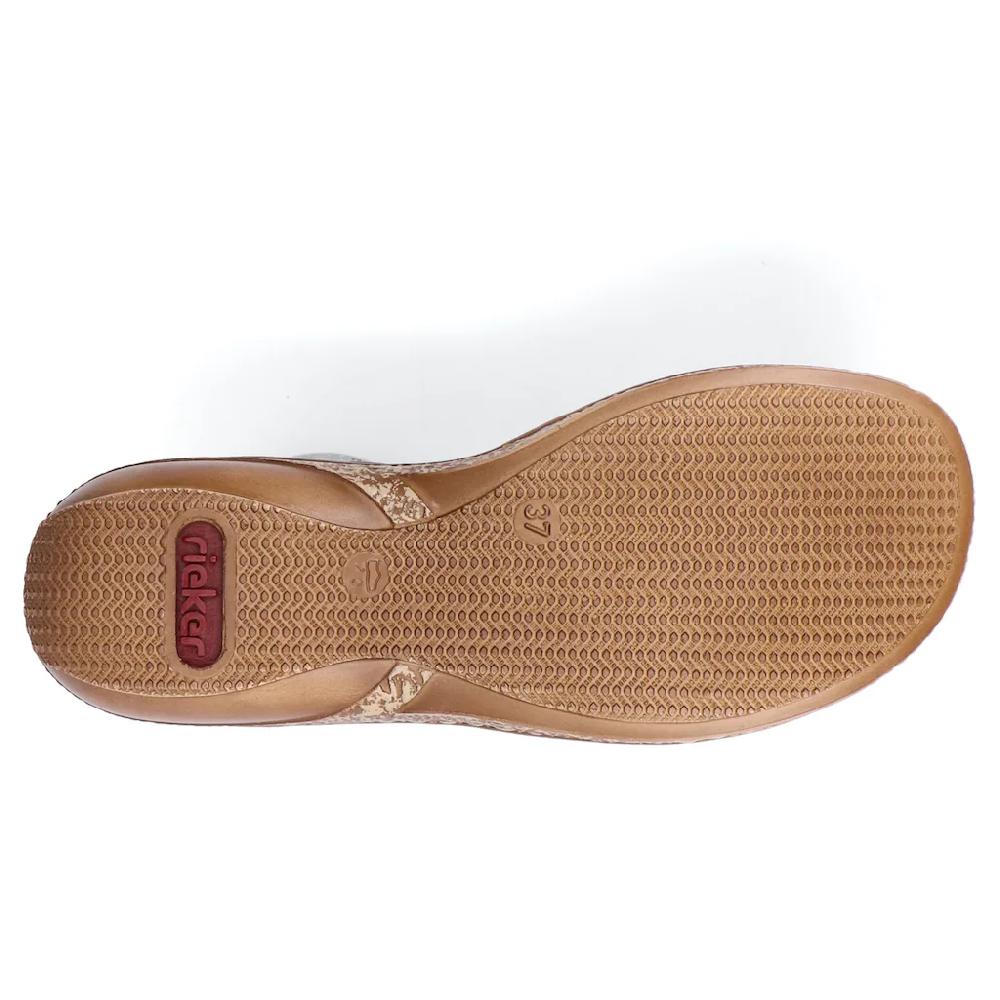 Rieker Riemchensandale Sommerschuh Sandalette Keilabsatz mit Zierperlen besetzt bestellen Rabatt