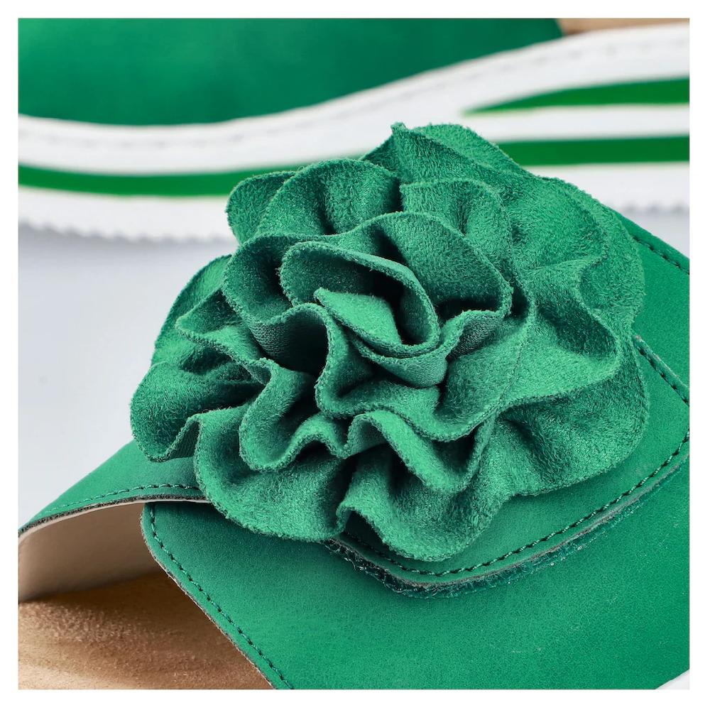 Rieker Pantolette Sommerschuh Poolslide Strandschuh Keilabsatz mit Klettverschluss Bestseller