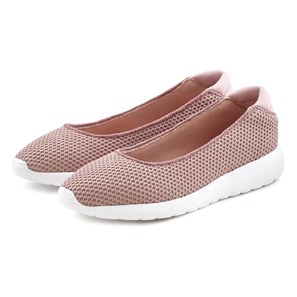 LASCANA Ballerina »Sneaker Ballerinas « Freizeitschuh Slipper Halbschuh Sneaker Slip-In leichte Mesh-Optik kaufen Saisonale Angebote