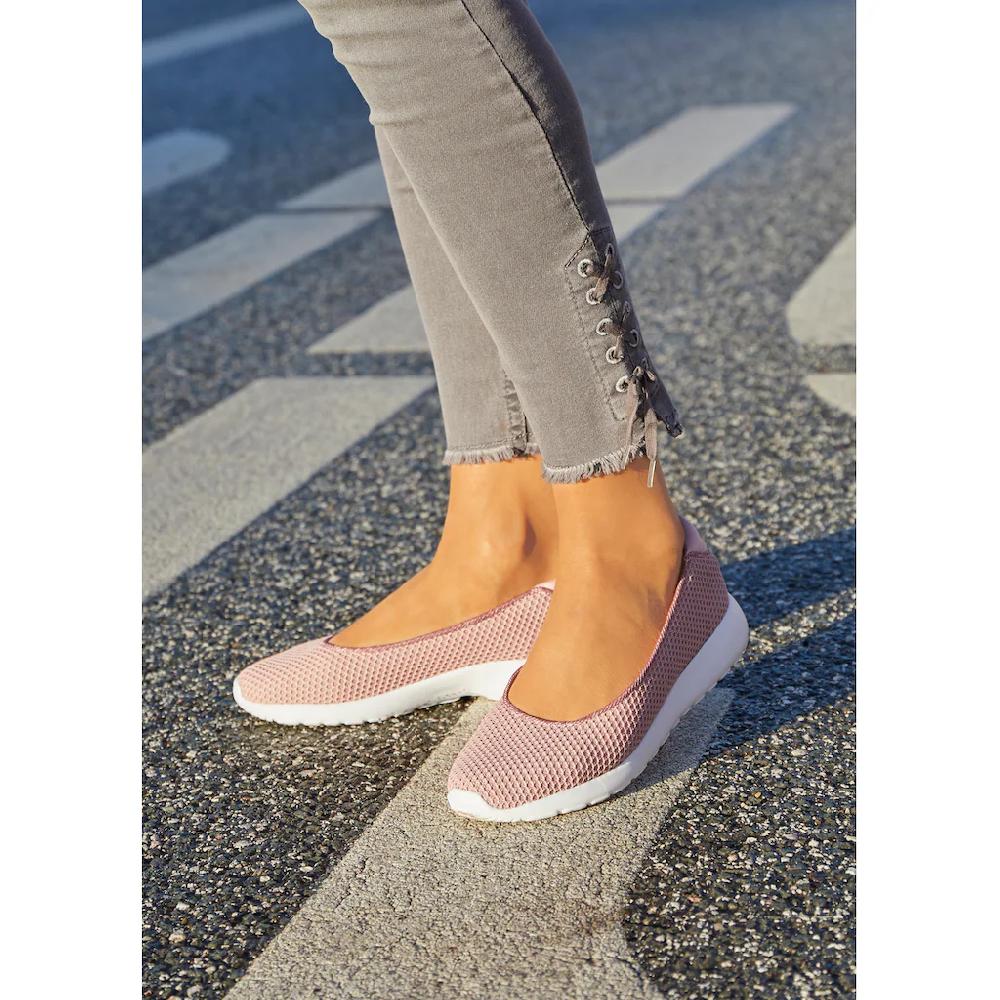 LASCANA Ballerina »Sneaker Ballerinas « Freizeitschuh Slipper Halbschuh Sneaker Slip-In leichte Mesh-Optik kaufen Saisonale Angebote