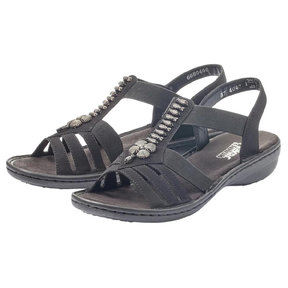 Rieker Riemchensandale Sommerschuh Sandalette Keilabsatz mit schöner Verzierung online kaufen Zeitbegrenzte Promotion