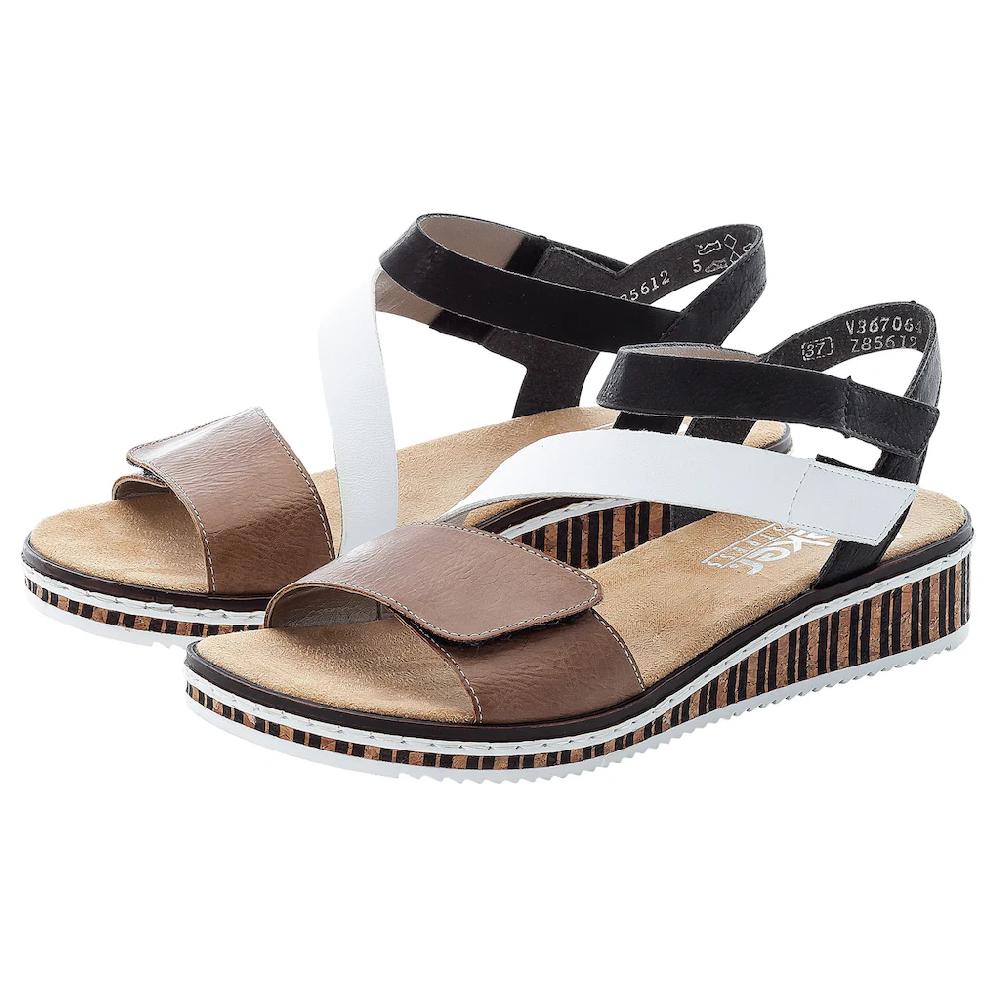 Rieker Riemchensandale Sommerschuh Sandalette Keilabsatz im modernen Look online bestellen Bis zu 55% Rabatt