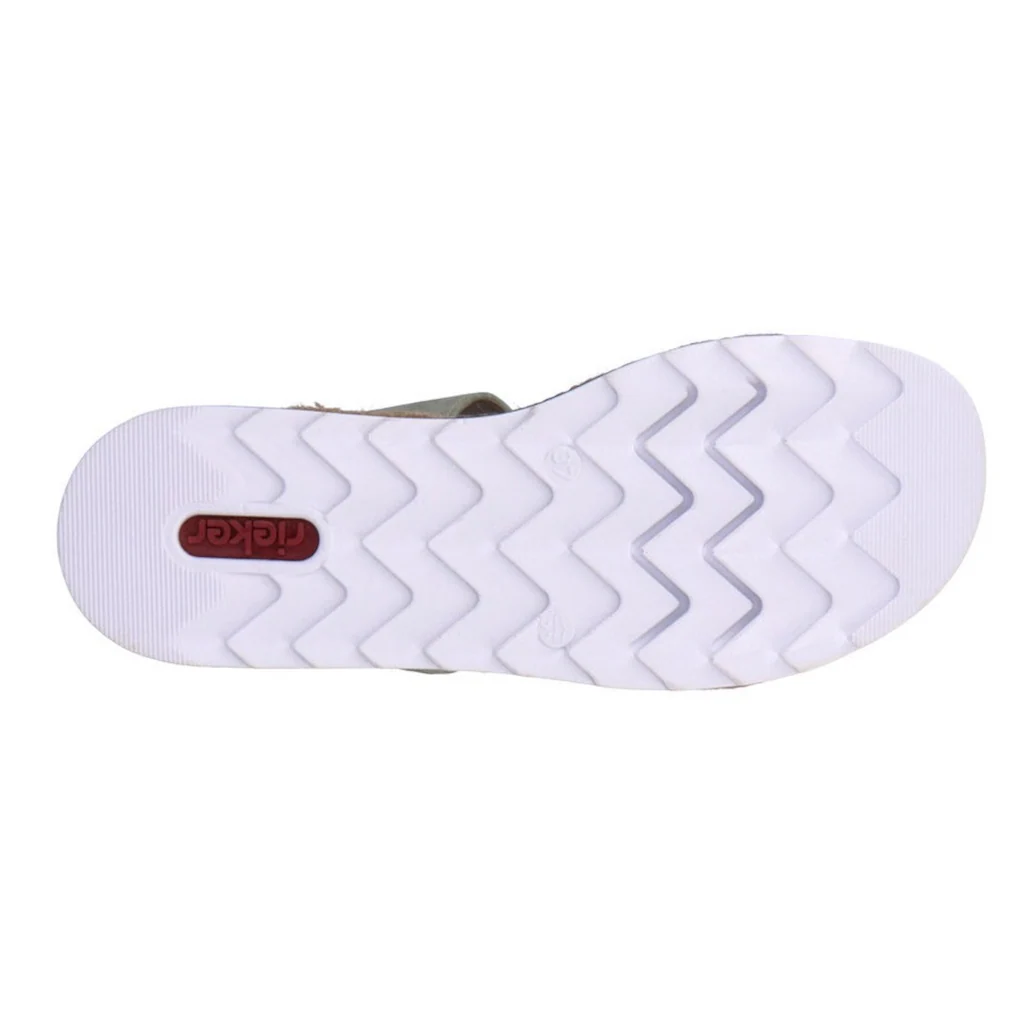 Rieker Pantolette Keilabsatz Sommerschuh Schlappen mit Zierperlen besetzt kaufen 50% Rabatt mit kostenlosem Versand