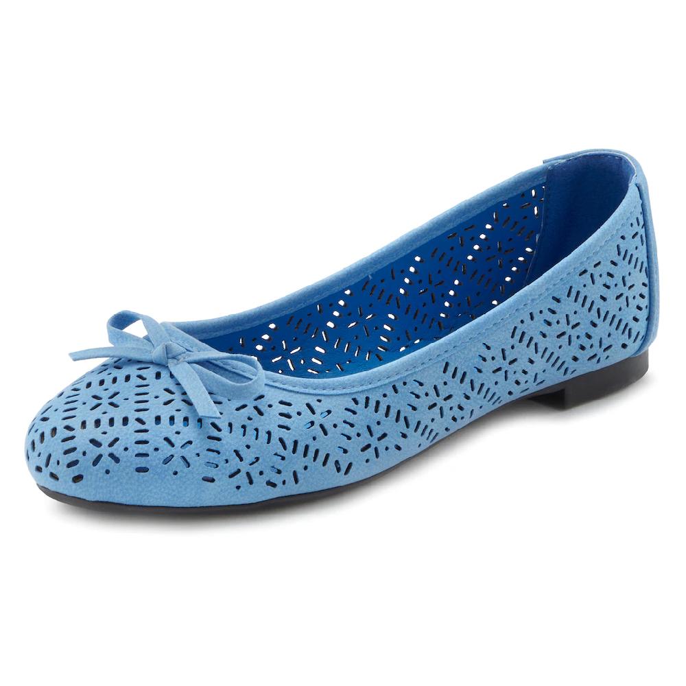 LASCANA Ballerina Freizeitschuh Slipper Halbschuh mit kleinen Cut-Outs VEGAN online bestellen Begrenzt auf 3 Tage