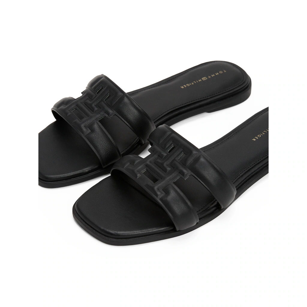 Tommy Hilfiger Pantolette »TH LOGO STRAP MULE« Bequemschuh Sommerschuh Flats mit TH-Logo Verkauf