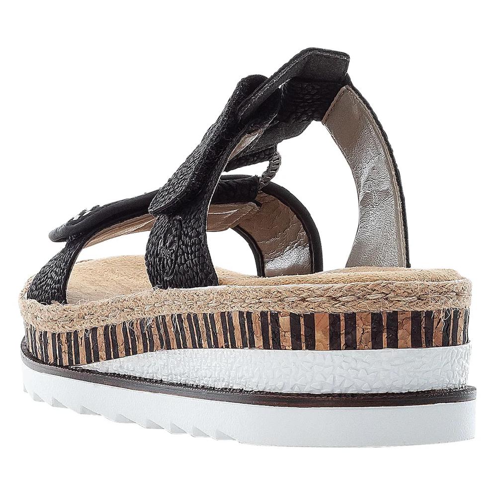 Rieker Pantolette Keilabsatz Sommerschuh Schlappen mit weicher Innensohle online kaufen Rabatt