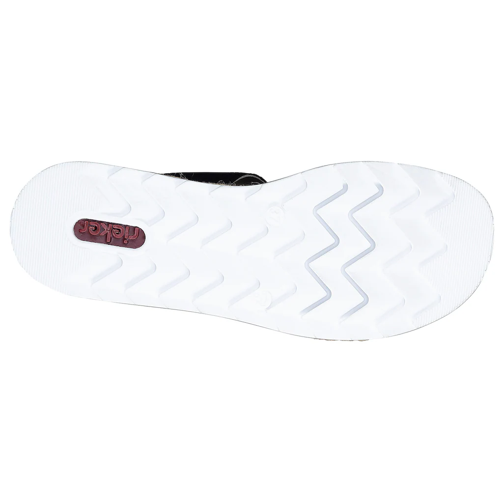 Rieker Pantolette Keilabsatz Sommerschuh Schlappen mit weicher Innensohle online kaufen Rabatt