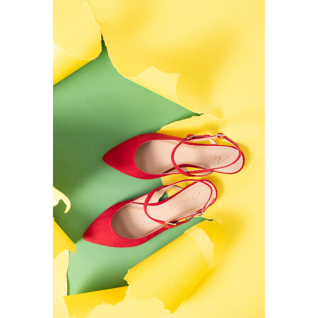 Aniston SHOES Slingpumps Flat Sommerschuh Riemchensandale - neue KOLLEKTION bestellen Exklusivangebot