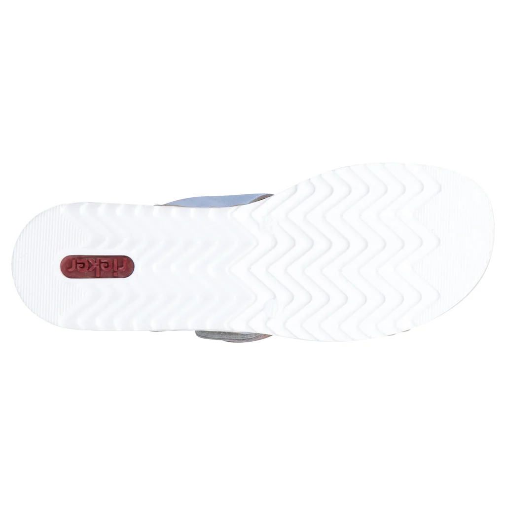 Rieker Pantolette Keilabsatz Sommerschuh Schlappen mit softer Innensohle bestellen Räumungsverkauf