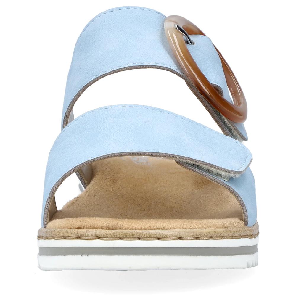 Rieker Pantolette Keilabsatz Sommerschuh Schlappen mit softer Innensohle bestellen Räumungsverkauf