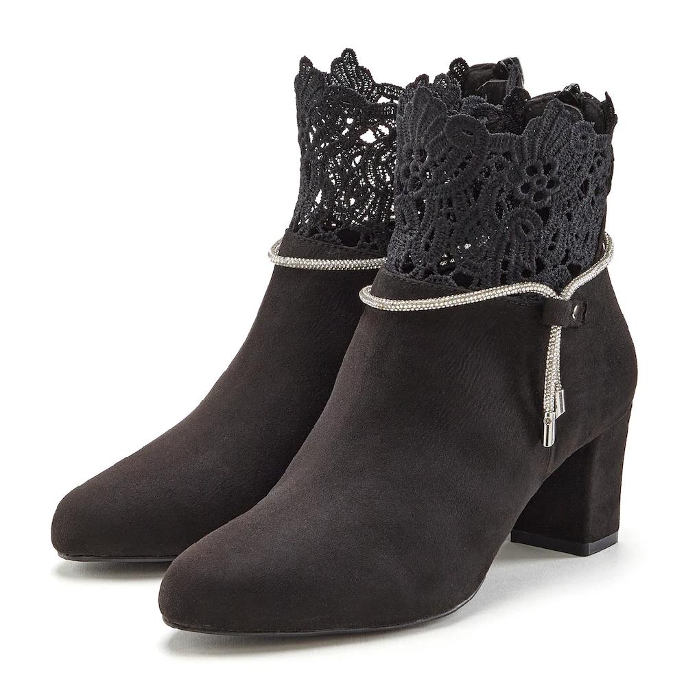 LASCANA Stiefelette mit elegantem Spitzenbesatz Stiefel Boots kaufen Kauf eins, bekomm eins gratis