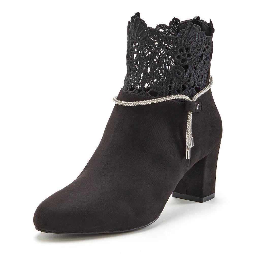 LASCANA Stiefelette mit elegantem Spitzenbesatz Stiefel Boots kaufen Kauf eins, bekomm eins gratis