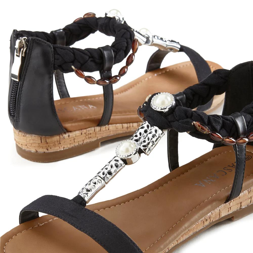 LASCANA Sandale Sandalette Sommerschuh mit Schmuckelementen VEGAN bestellen Tiefpreis