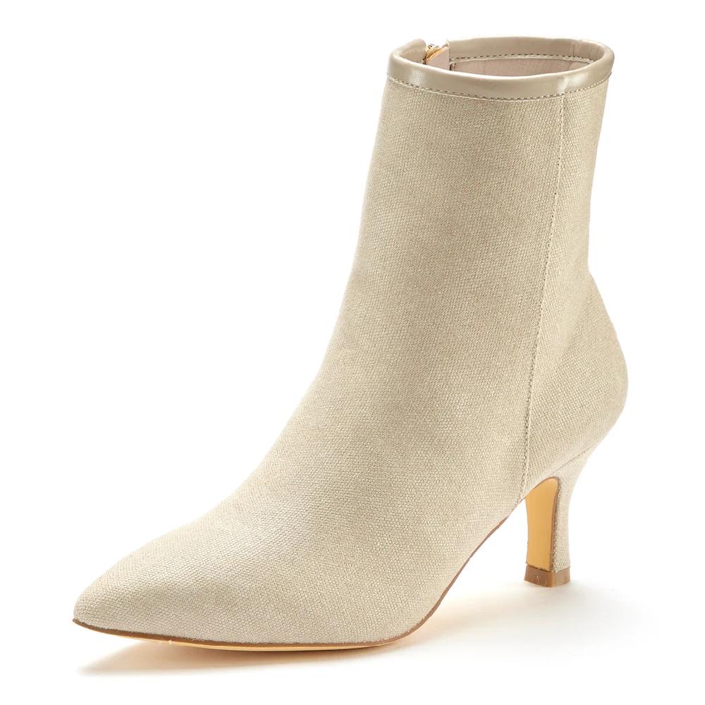 LASCANA Stiefelette High-Heel Ankle Stiefel in Denim-Optik VEGAN kaufen JETZT KAUFEN