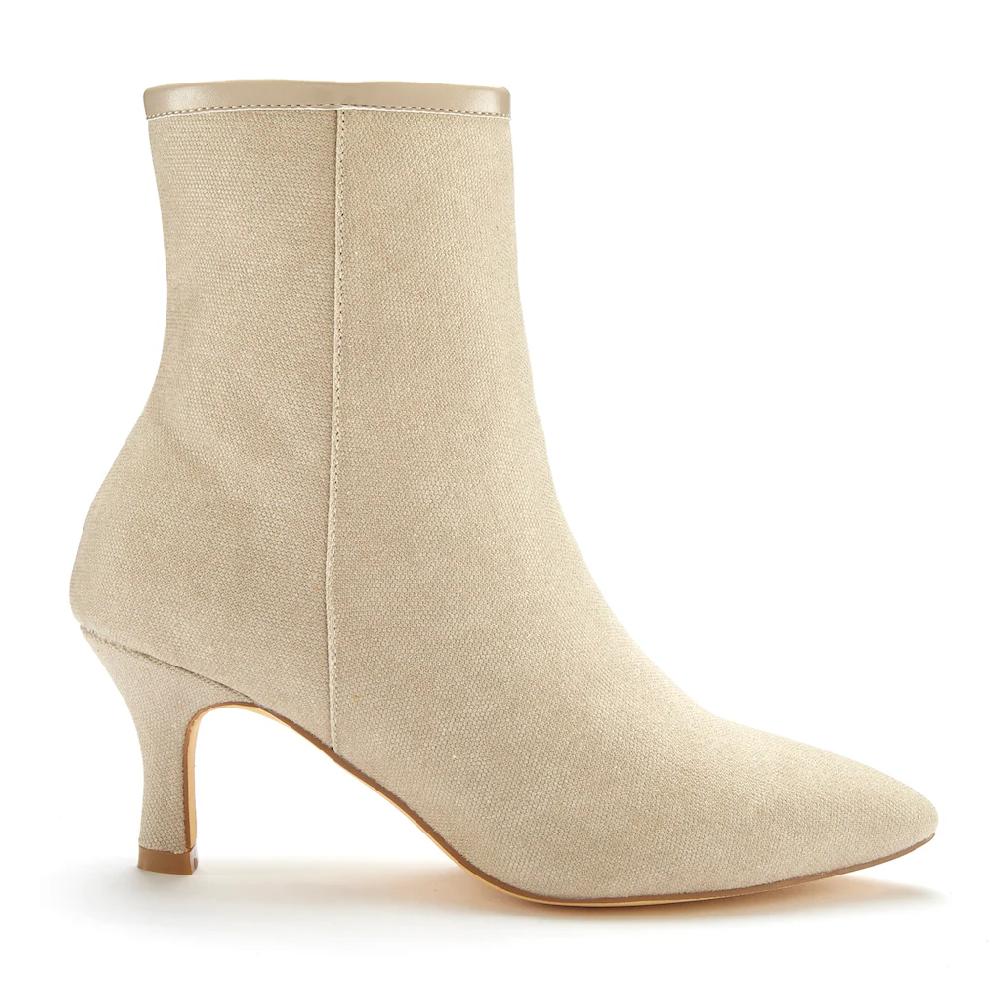 LASCANA Stiefelette High-Heel Ankle Stiefel in Denim-Optik VEGAN kaufen JETZT KAUFEN