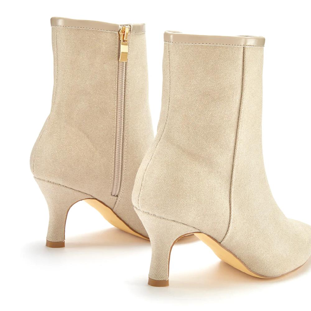 LASCANA Stiefelette High-Heel Ankle Stiefel in Denim-Optik VEGAN kaufen JETZT KAUFEN