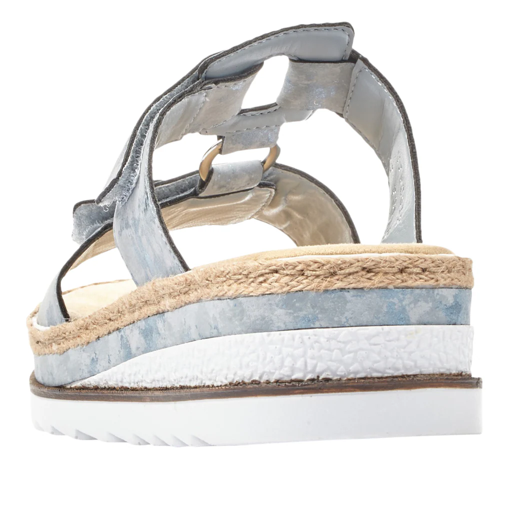 Rieker Pantolette Plateau Sommerschuh Schlappen mit Strass-Stein-Verzierung online bestellen Letzter Tag