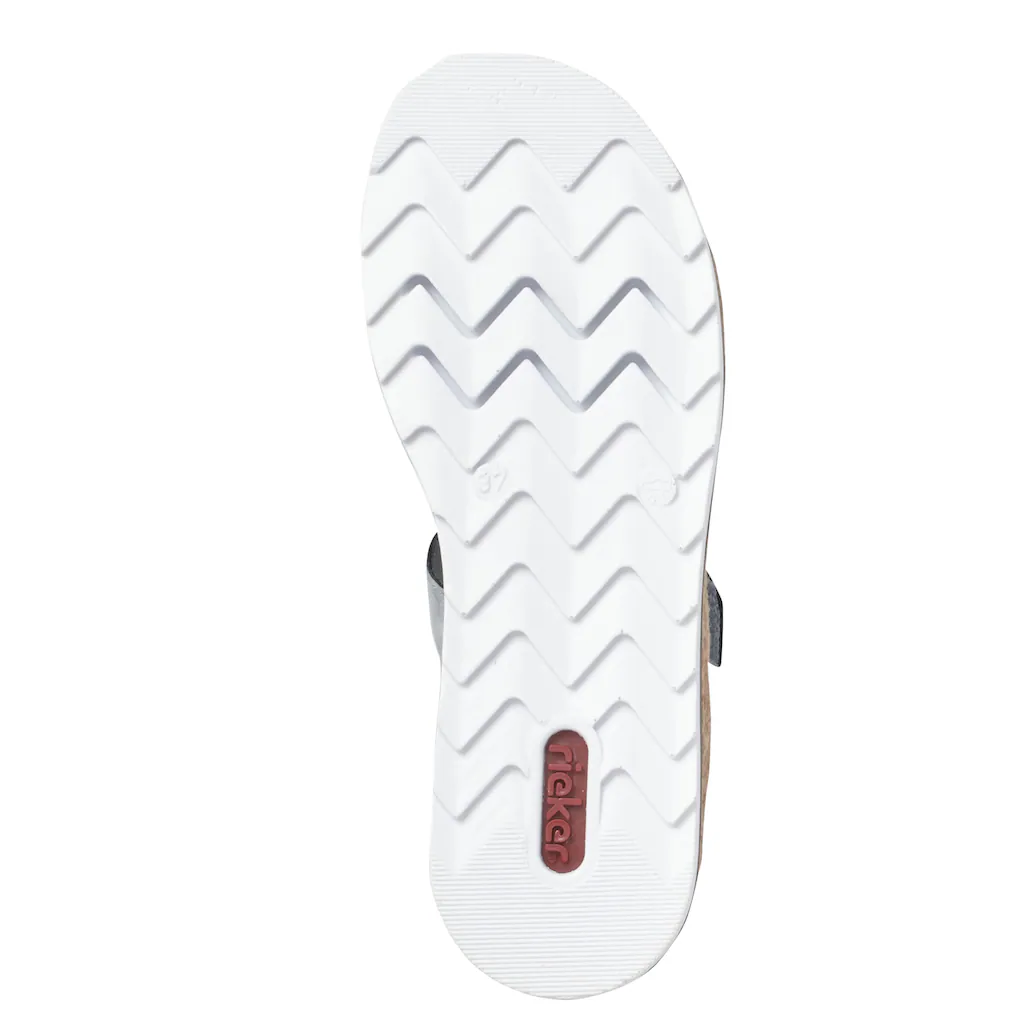 Rieker Pantolette Plateau Sommerschuh Schlappen mit Strass-Stein-Verzierung online bestellen Letzter Tag