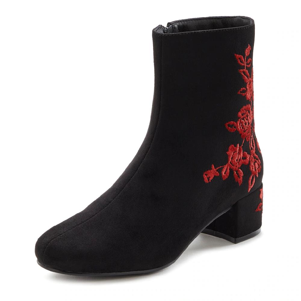 LASCANA Stiefelette mit floralem Muster Stiefel Boots VEGAN kaufen 50% Rabatt für begrenzte Zeit