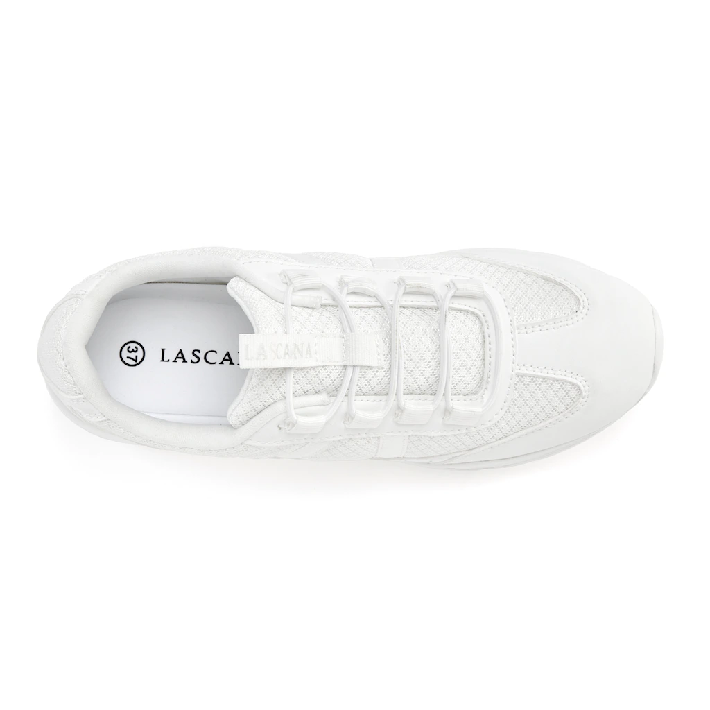 LASCANA Sneaker Slip-On Freizeitschuh Halbschuh mit elastischen Schnürbändern VEGAN kaufen 2025