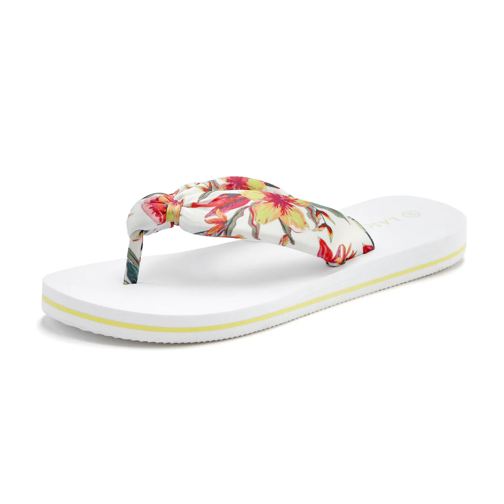 LASCANA Badezehentrenner Sandale Pantolette Badeschuh ultraleicht mit softem Band VEGAN Kostenloser Versand
