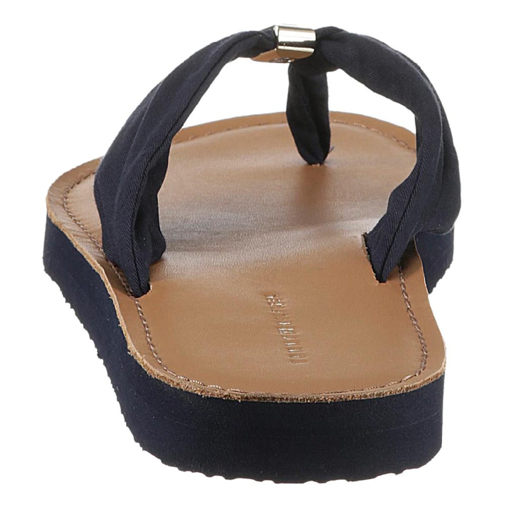 Tommy Hilfiger Zehentrenner »TH ELEVATED BEACH SANDAL« Sommerschuh Bequemschuh Flats Schlappen mit TH-Schmuckelement Sonderangebot