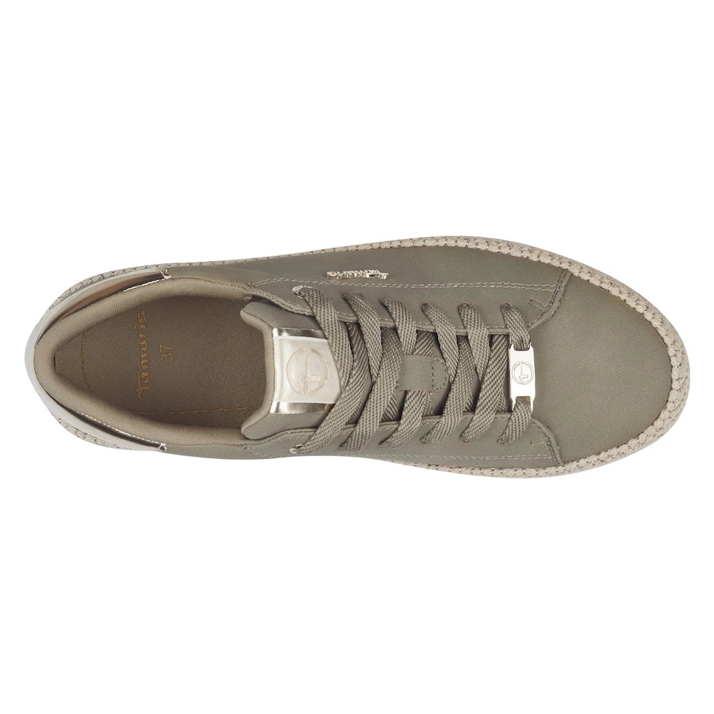 Tamaris Plateausneaker Freizeitschuh Halbschuh Schnürschuh mit Textilkordel am Plateau online kaufen Muttertagsangebot