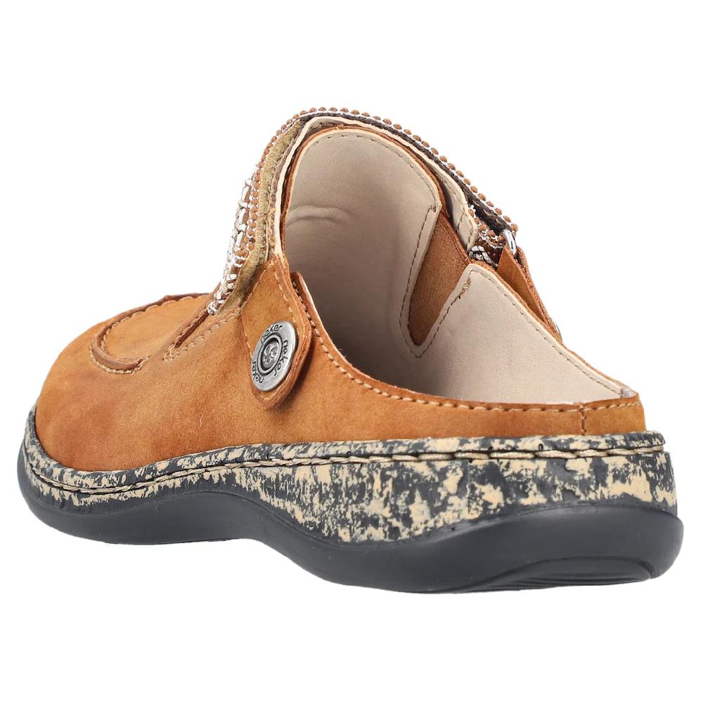 Rieker Clog Sabot Schlupfschuh Schlappen mit kleinem Stretcheinsatz Vatertagsangebot