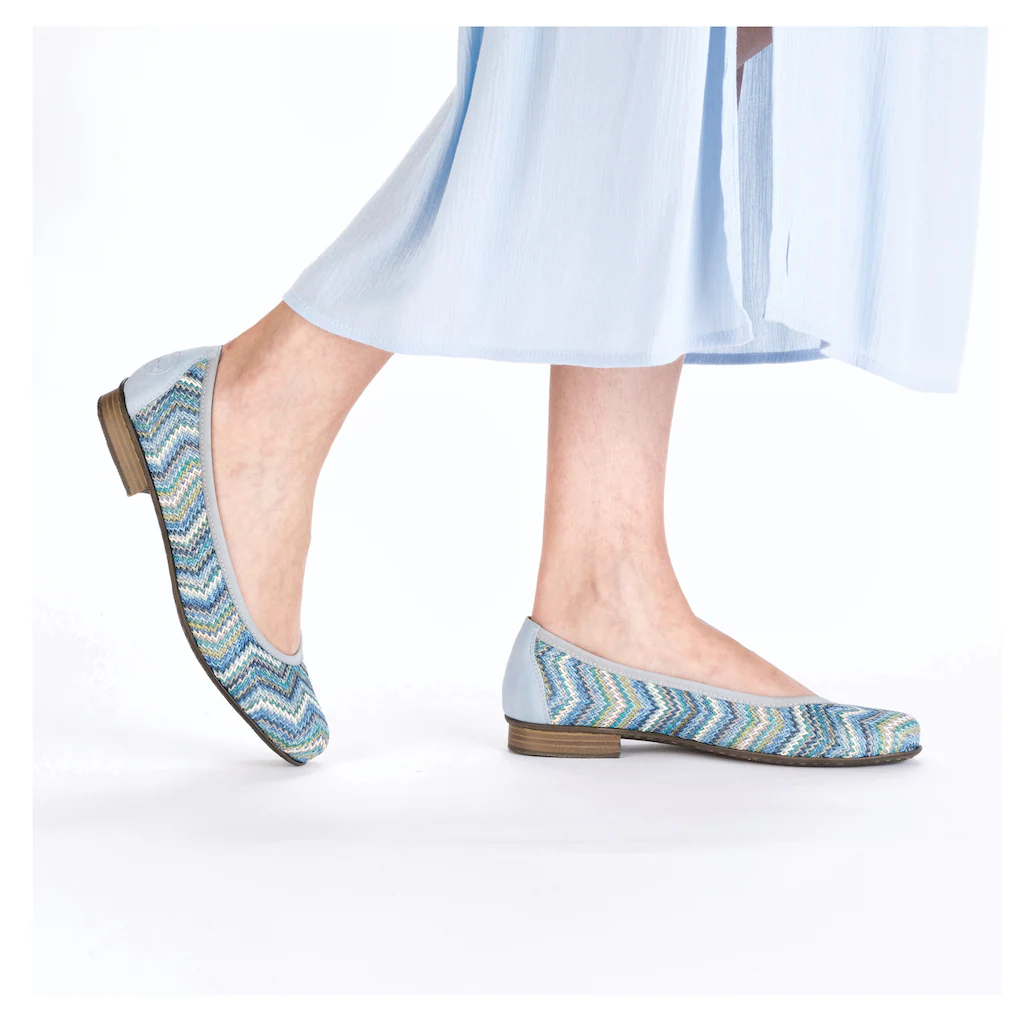 Rieker Ballerina Slipper Schlupfschuh Pumps mit weicher Innensohle Neuheiten