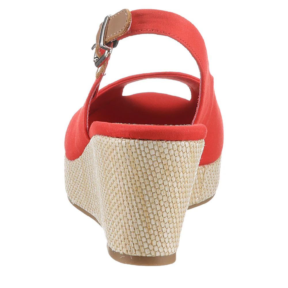 Tommy Hilfiger Sandalette »ICONIC ELBA SLING BACK WEDGE« Sommerschuh Sandale Keilabsatz mit Jutebesatz Sonderangebote
