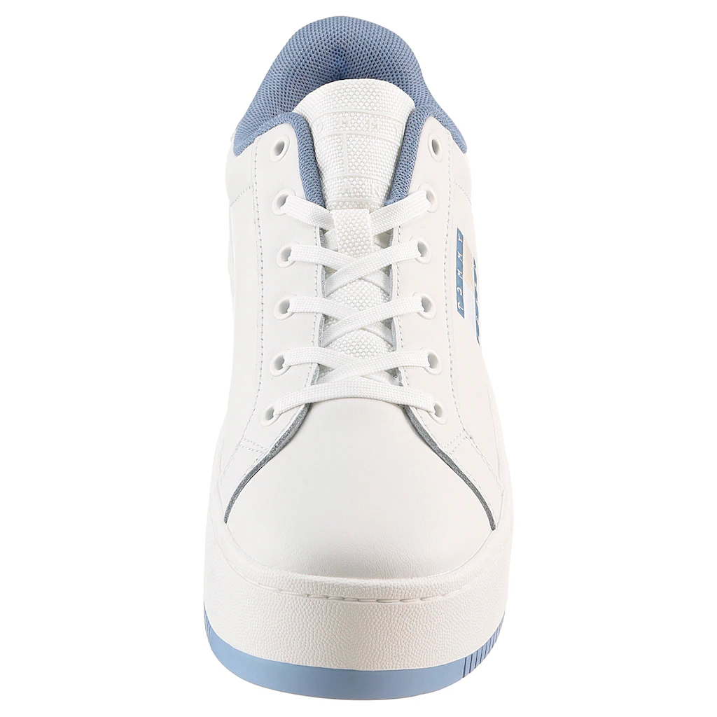 Tommy Jeans Plateausneaker »TJW FLATFORM ESS« Freizeitschuh Halbschuh Schnürschuh mit gepolstertem Schaftrand ▷ für Sonderangebot der Fabrik