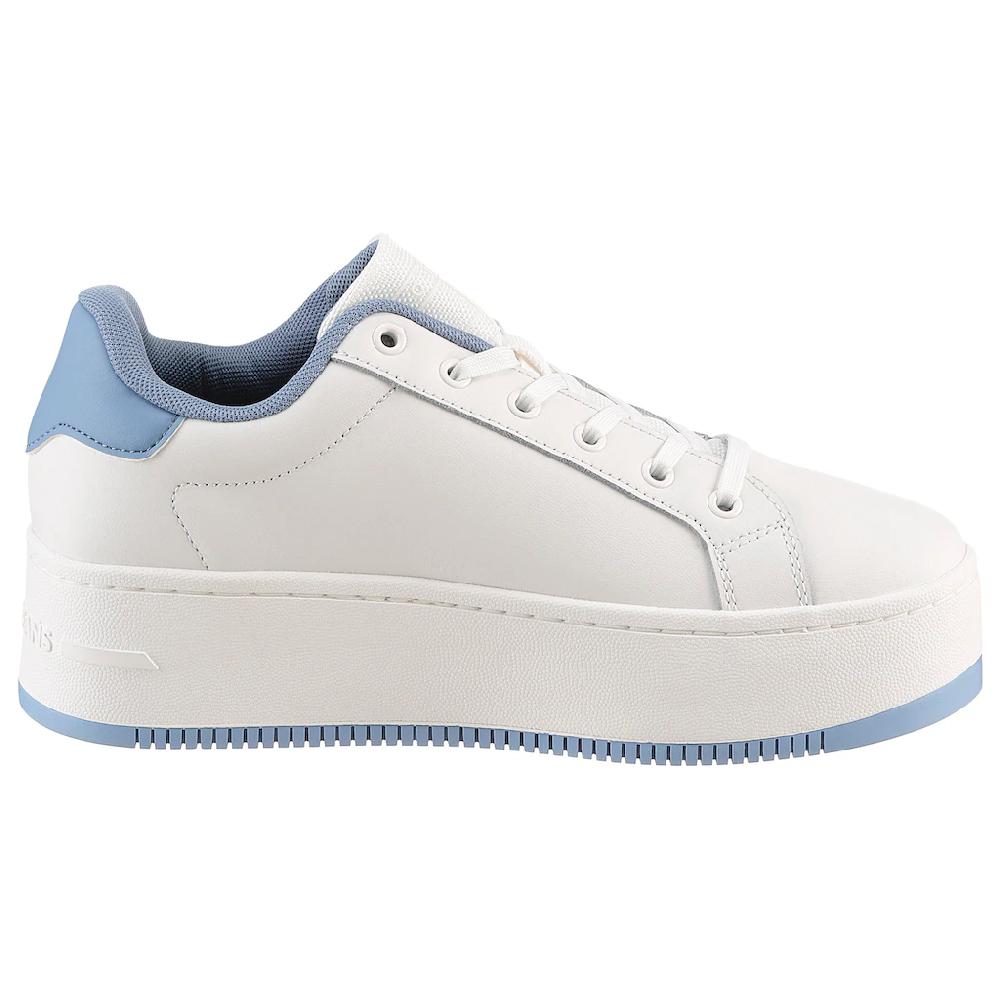 Tommy Jeans Plateausneaker »TJW FLATFORM ESS« Freizeitschuh Halbschuh Schnürschuh mit gepolstertem Schaftrand ▷ für Sonderangebot der Fabrik