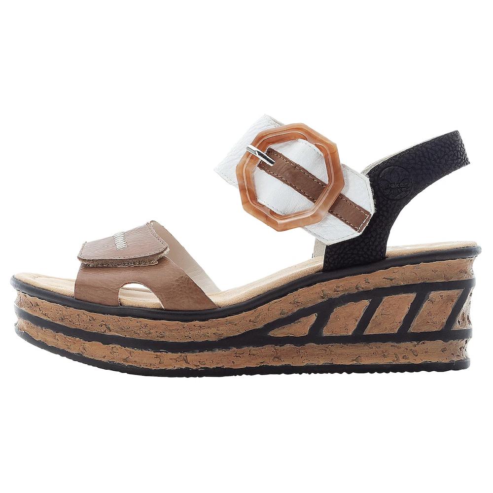 Rieker Sandalette Sommerschuh Sandale Keilabsatz im modischen Look kaufen Im Verkauf