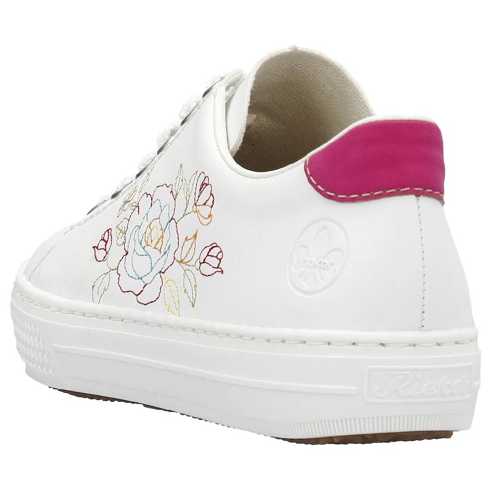 Rieker Sneaker mit seitlicher Blumenstickerei Freizeitschuh Halbschuh Schnürschuh kaufen Outlet